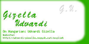 gizella udvardi business card